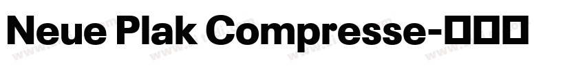 Neue Plak Compresse字体转换
